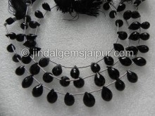 Black Onyx Faceted Drops